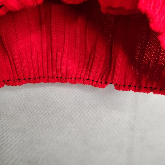 Vintage Sweater Vest Dotty Mann of Cleveland Red Button Up Knit Orlon Acrylic - Picture 11 of 12